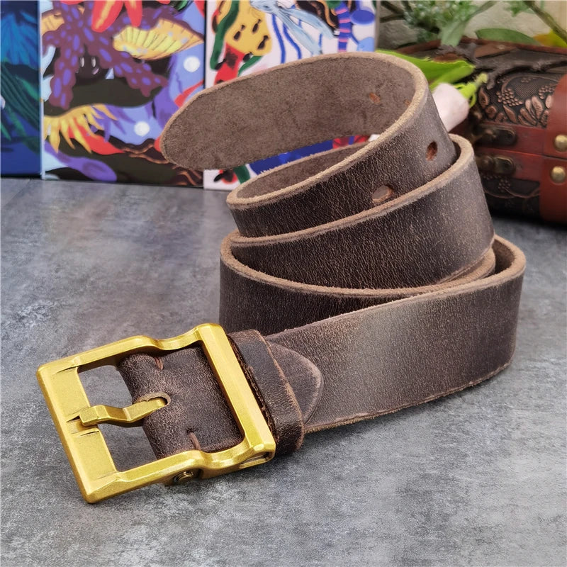 Solid Brass Retro Style Belt Buckle for Men