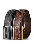 Genuine Crocodile Leather Belt for Men - Luxury Vintage Style
